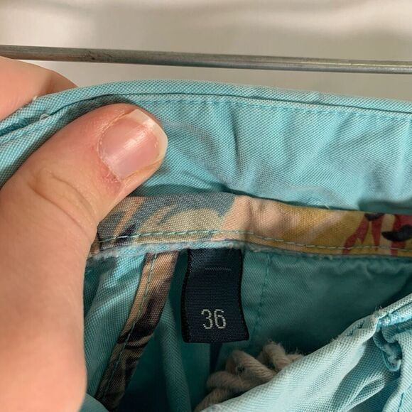 Polo Ralph Lauren Shorts Men's 36 Blue Chino Drawstring Pockets Cotton Blend - Picture 5 of 13